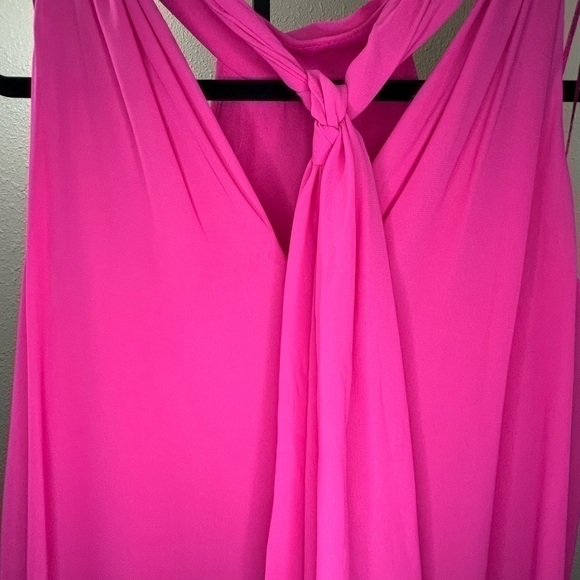 Vince Camuto Pomegranate Pink Halter Wide Leg Jumpsuit Women’s Medium NWT - Picture 5 of 9